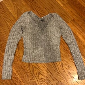 fitted grey sweater from pacsun